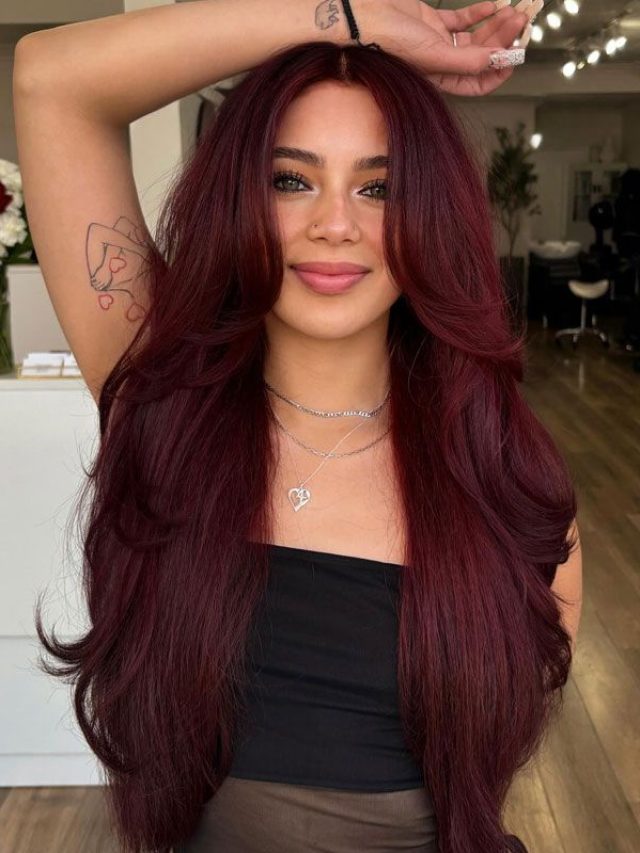 21 Burgundy Hair Colour Ideas _ Dive into Luxurious Tones